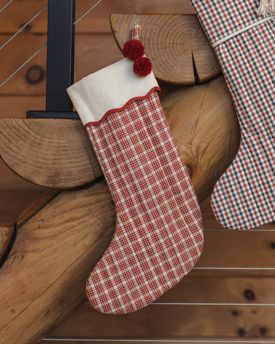 Rylee + Cru Noel Stocking Ruby Plaid