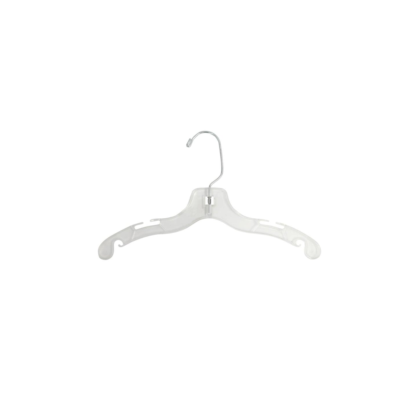 Suburban Sales - Plastic Clothes Top Hanger (100 count): Clear / 10" Childrens' Top Hanger