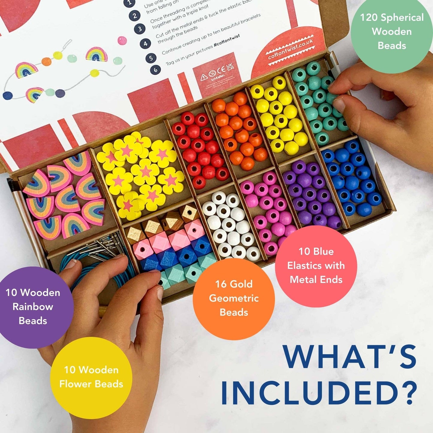 Cotton Twist - Rainbow & Flower Bracelet Making Kit