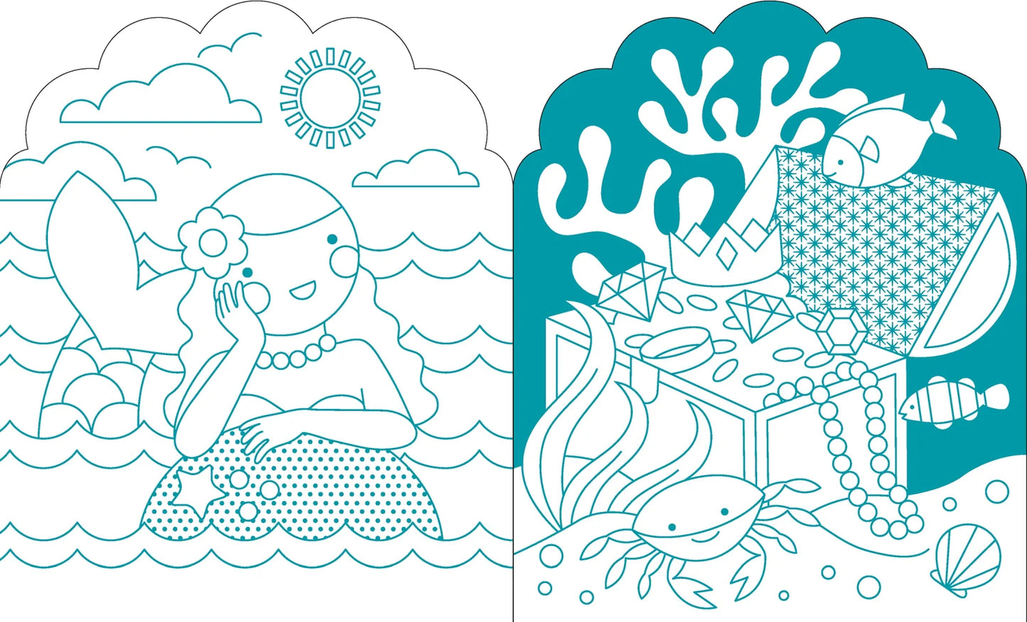 Petit Collage - Coloring Book with Stickers