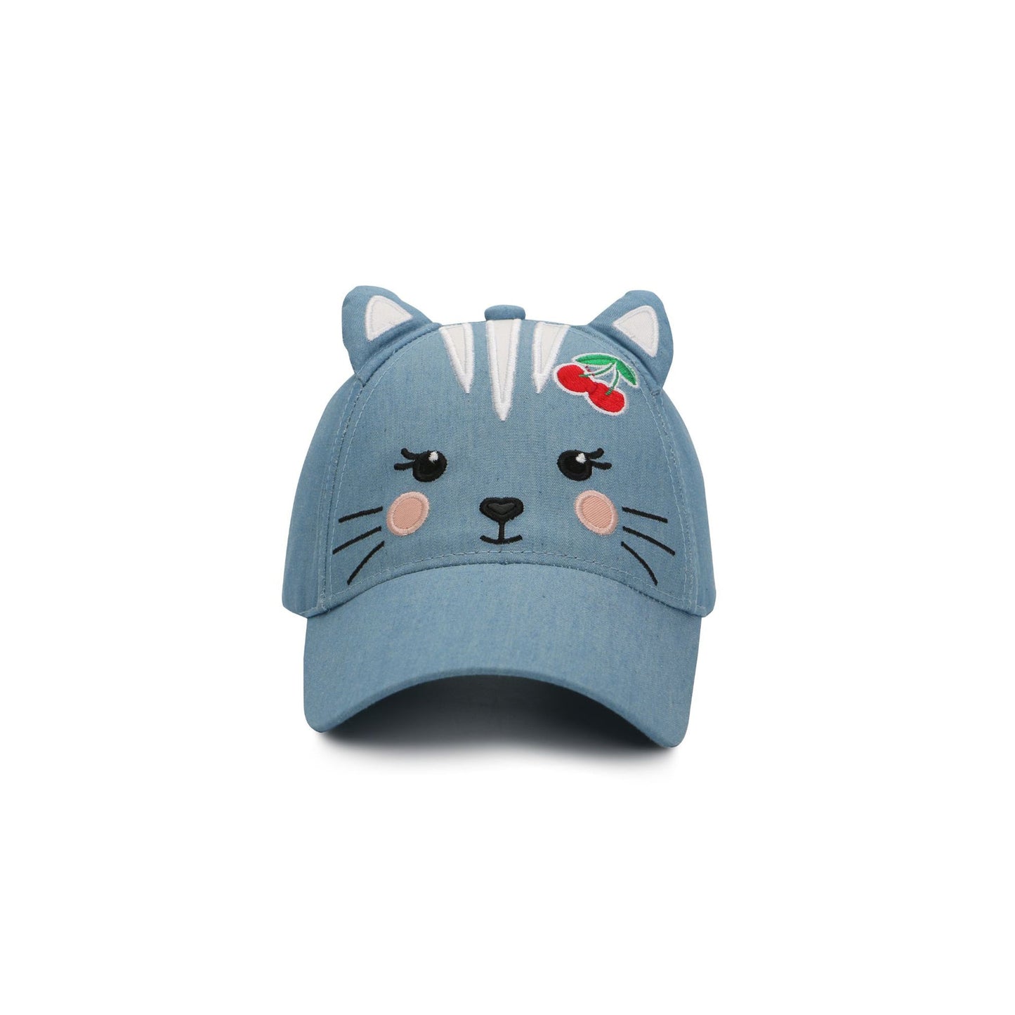 Flapjackkids - Kids Upf50+ 3D Cap - Denim Cat (4-6Y)