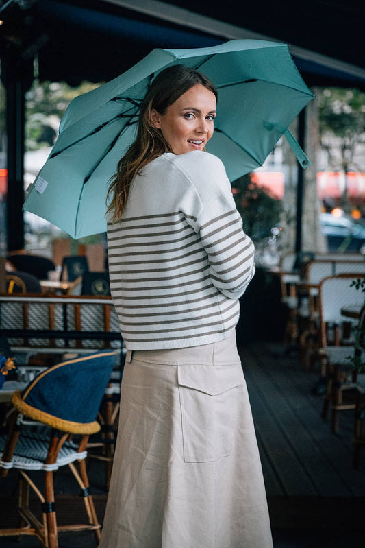 SMATI - Eco-friendly Compact Automatic Celadon Umbrella