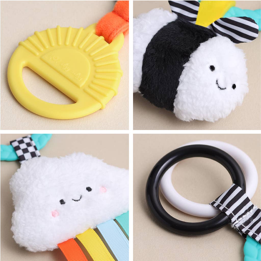 Itzy Ritzy - *NEW OPTION* Bitzy Busy Ring™ Teething Activity Toy: High Contrast