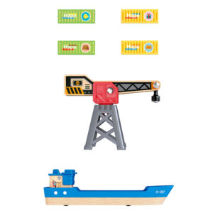Hape - Cargo Ship & Crane