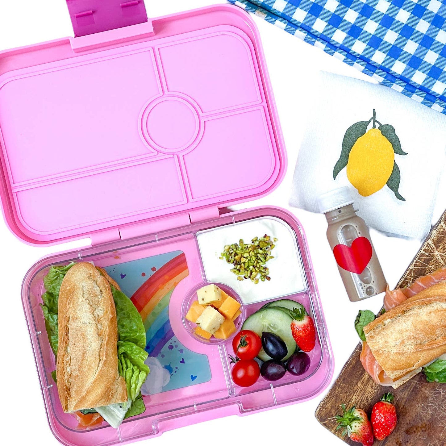 Yumbox - Leakproof Yumbox Tapas Capri Pink - 4 Compartment - Rainbow
