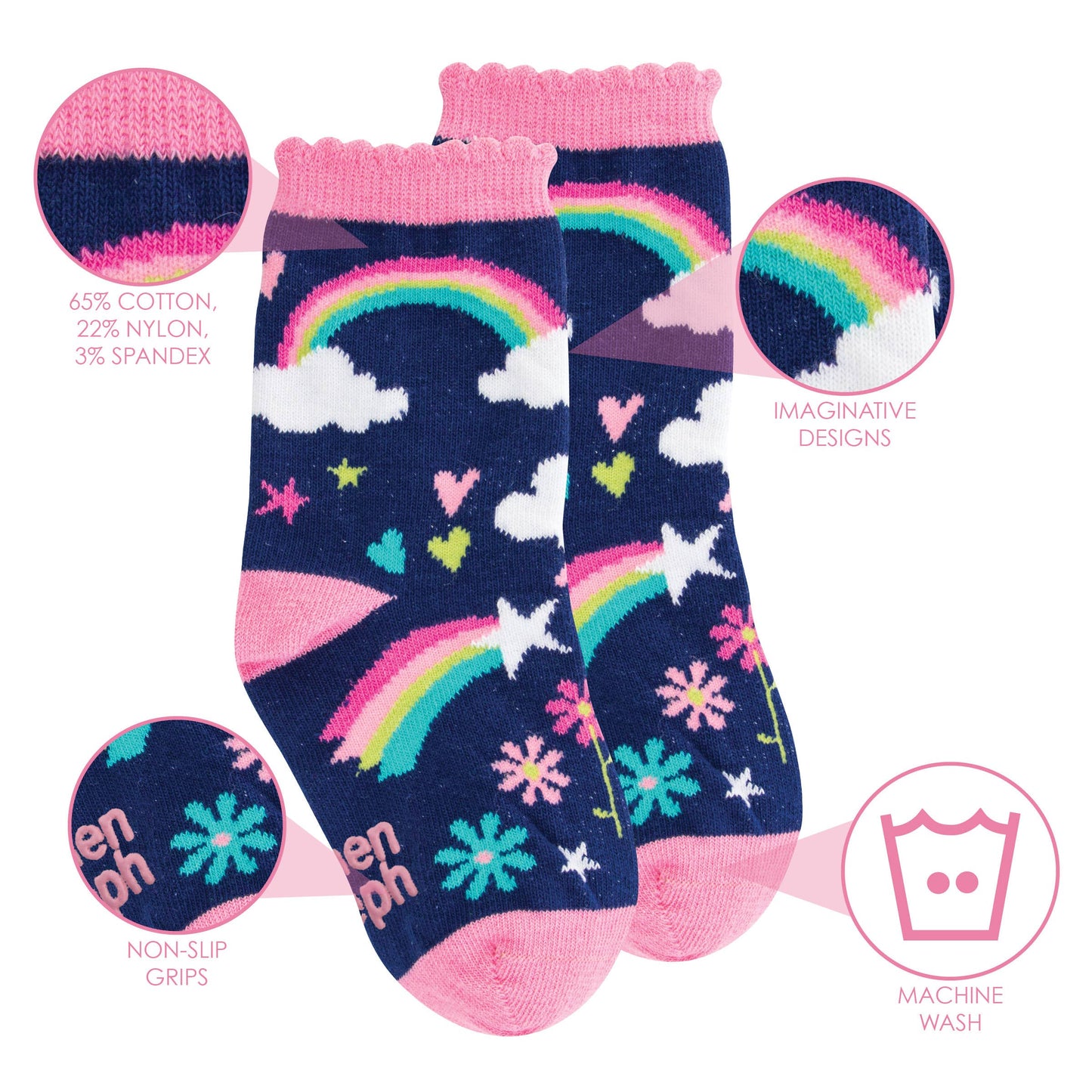 Stephen Joseph Rainbow Toddler Socks