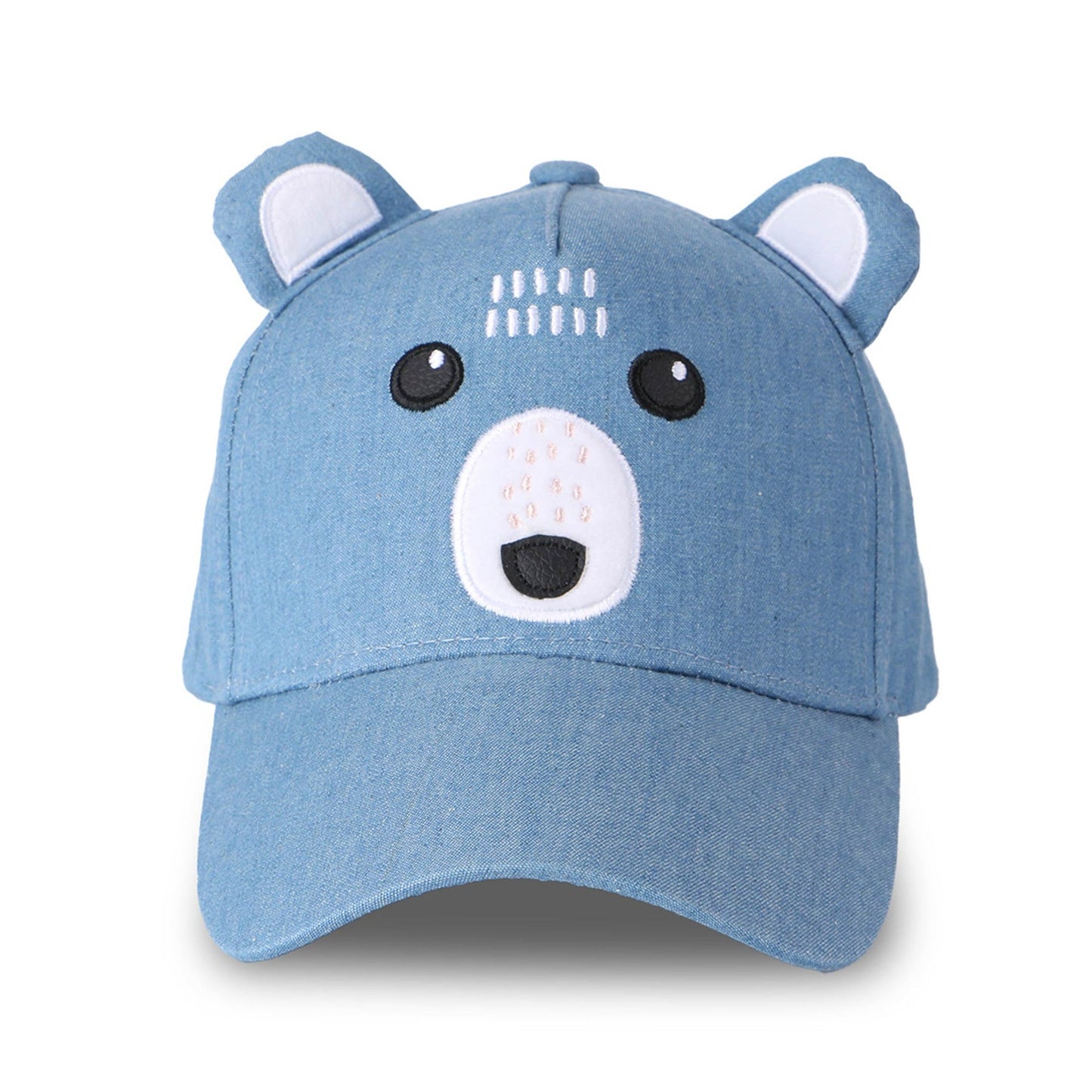 Flapjackkids - Kids Upf50+ 3D Cap - Bear Chambray (4-6Y)