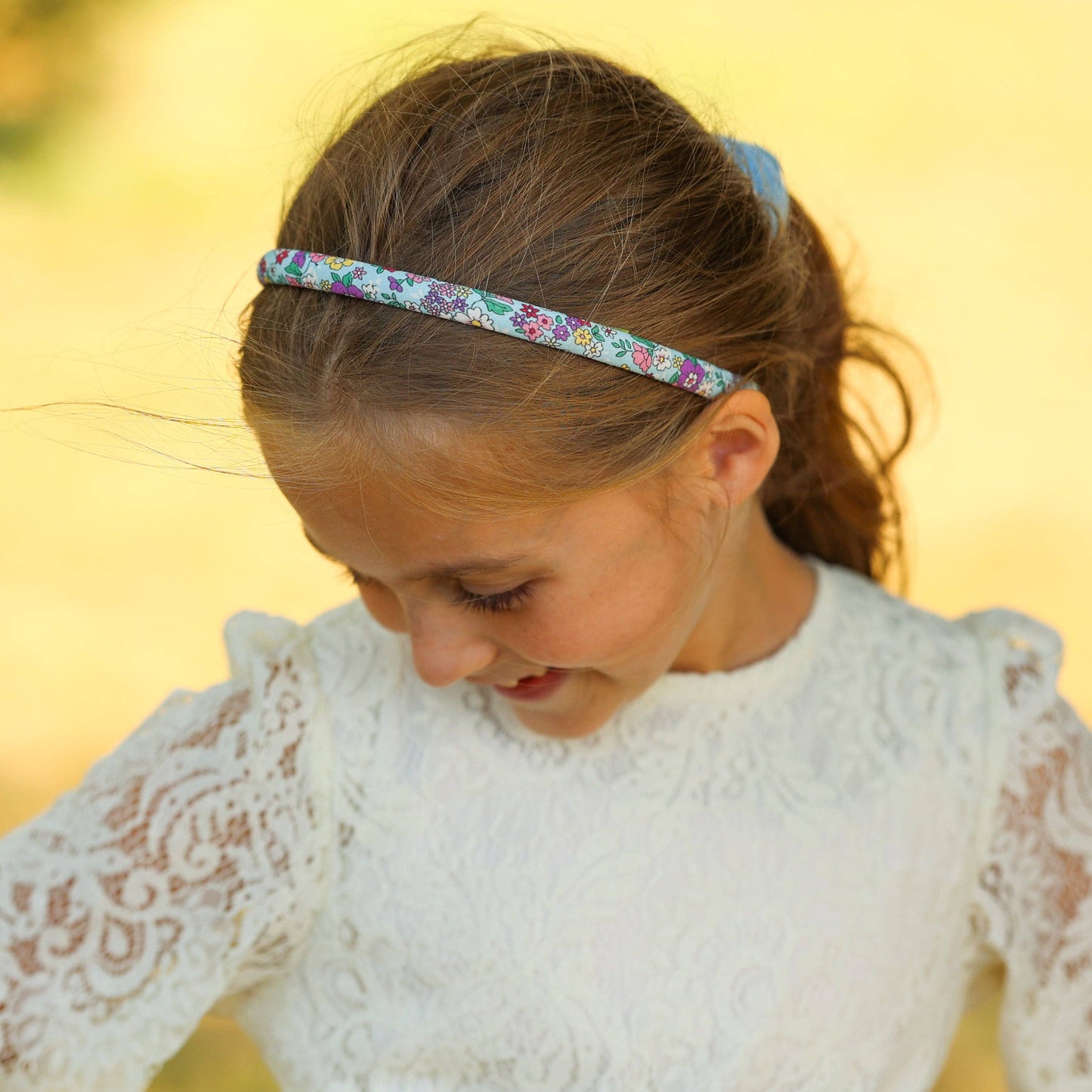 Frog Sac - Thin Floral Headband - Non Slip Hair Accessories for Kids