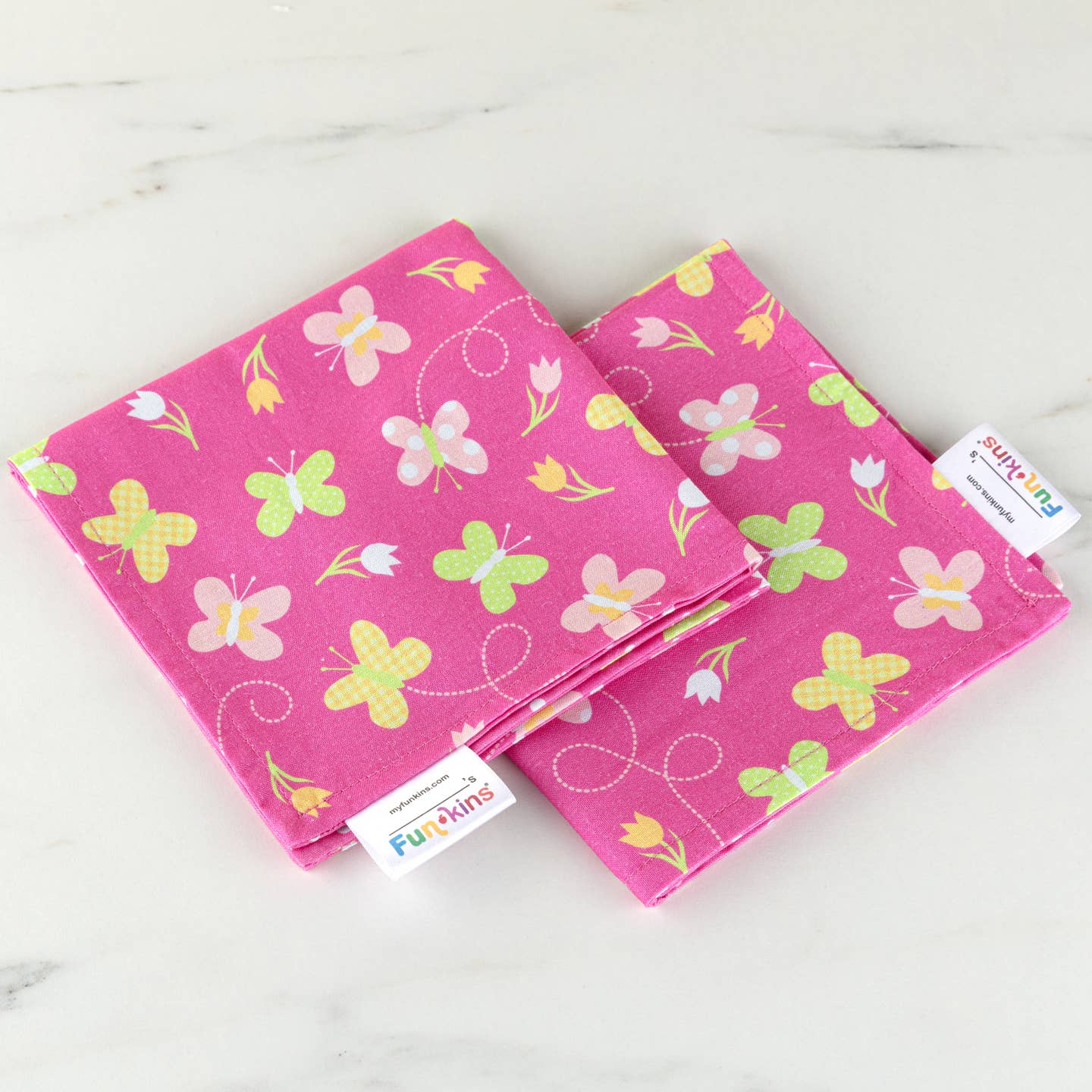 My Funkins - Cloth Napkins For Kids 2 pk - Butterflies