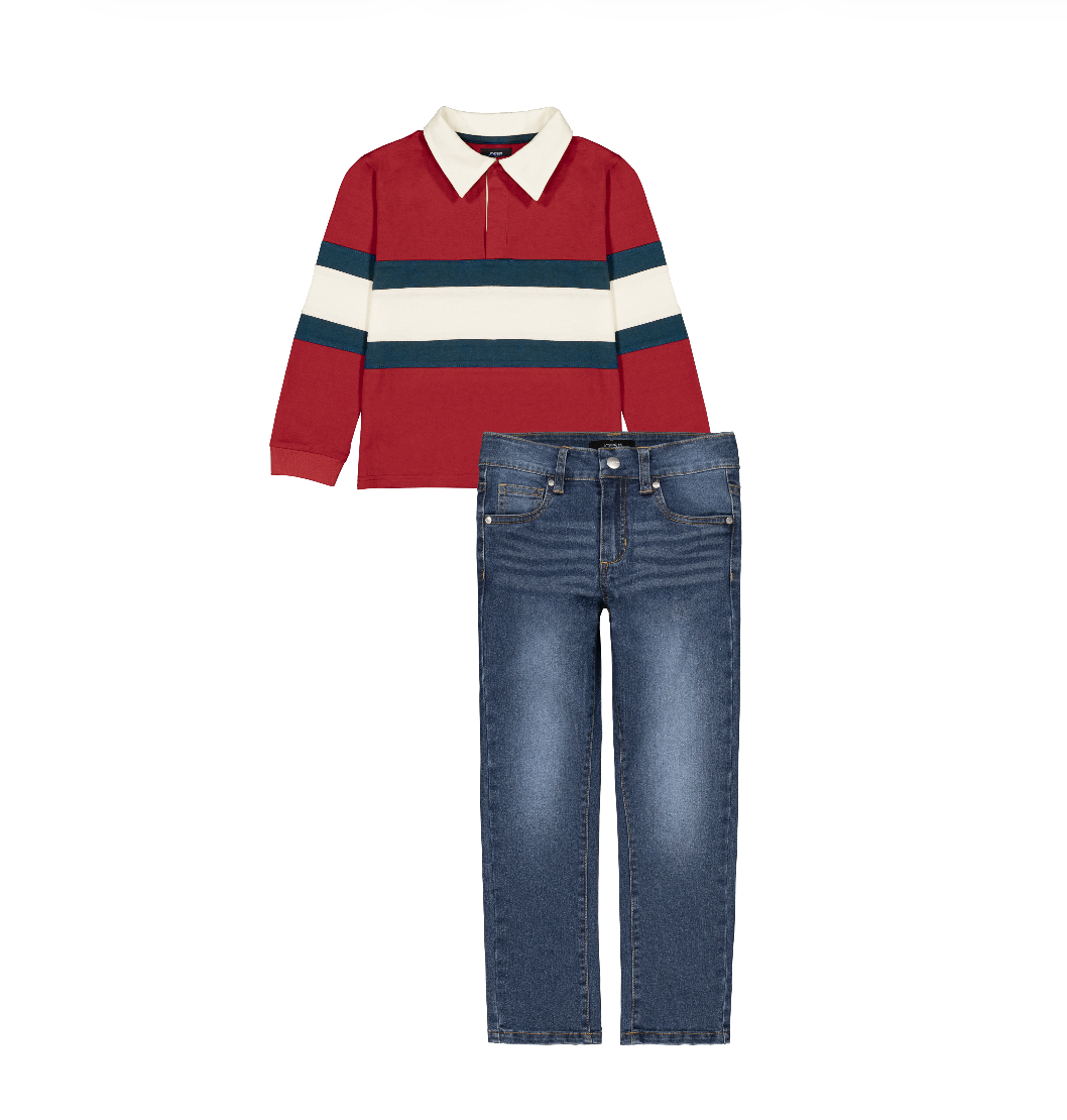 Joe's Jeans Boys Rugby Shirt and Brixton Jeans Set