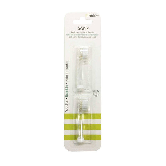Packaged toothbrush with green stripes on a white background