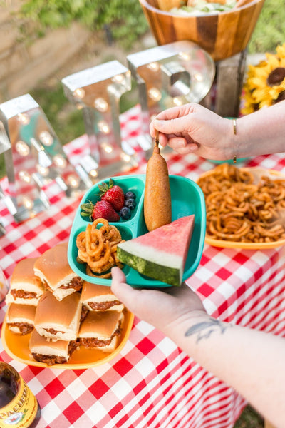 Re-play 3 PK Divided Plates, Lemon Drop, Sand, Grey