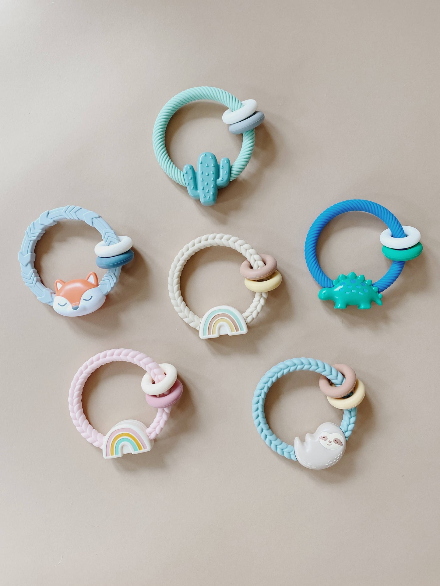 Itzy Ritzy -  Ritzy Rattle™ Silicone Teether Rattles: Highland Cow