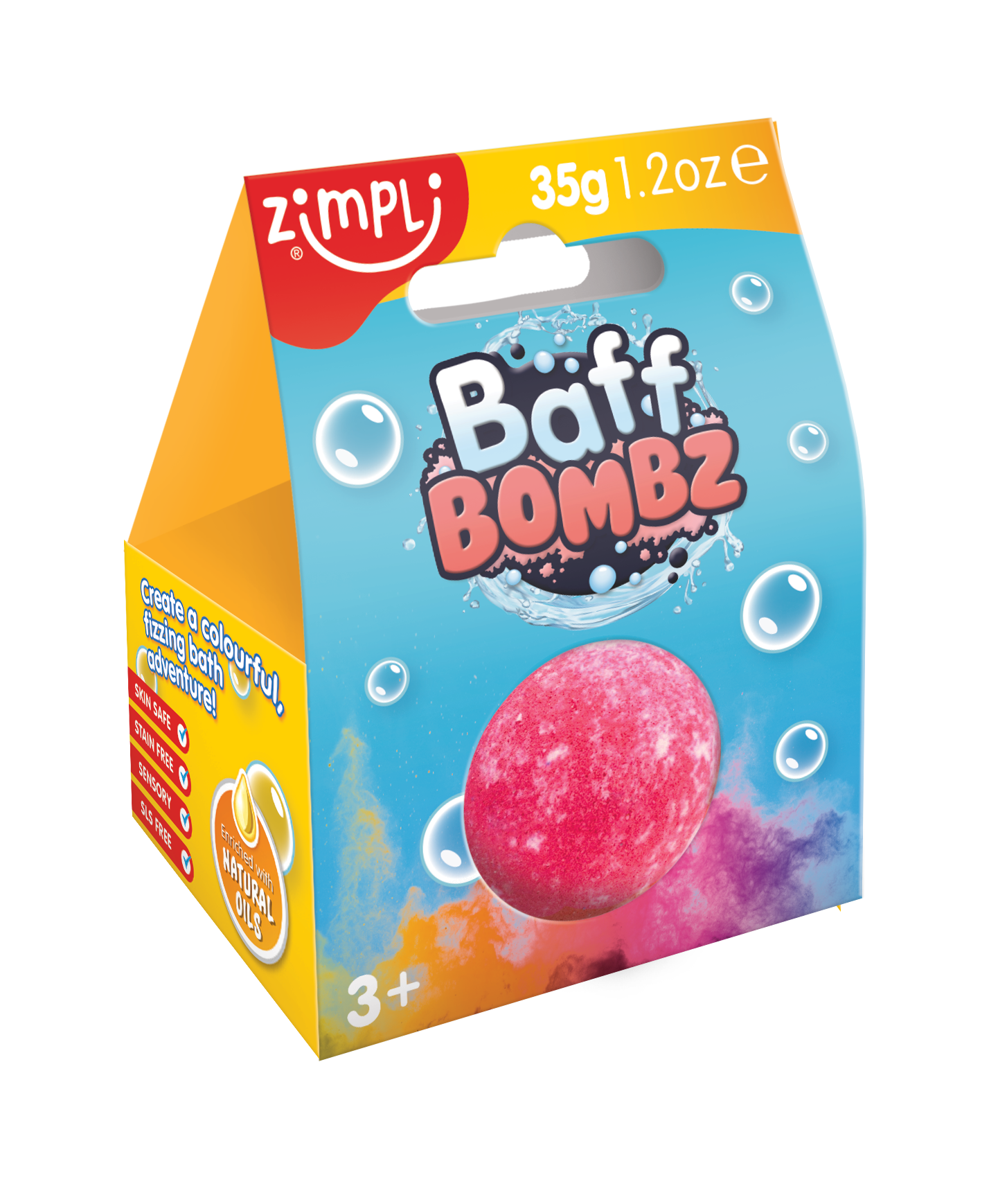 Zimpli Round Baff Bombz - Kids Bath Bomb