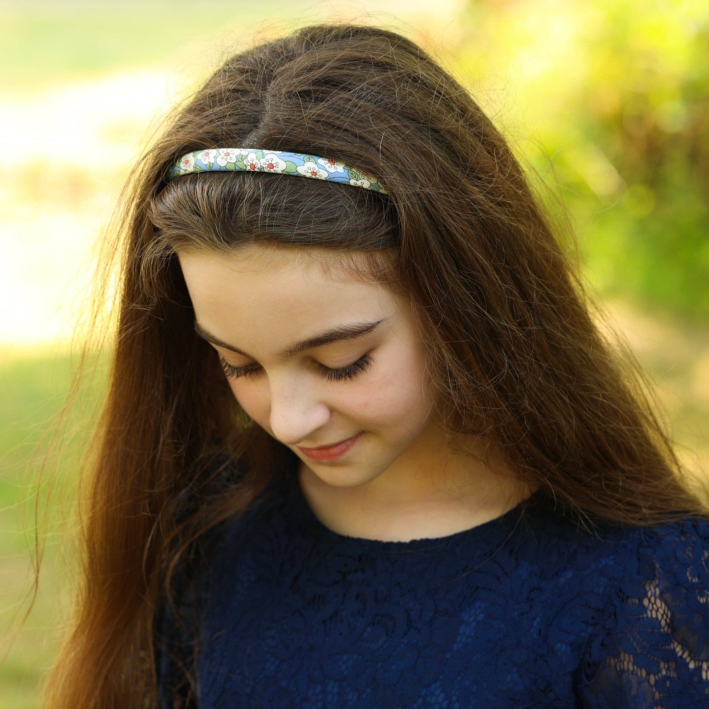 Frog Sac - Thin Floral Headband - Non Slip Hair Accessories for Kids