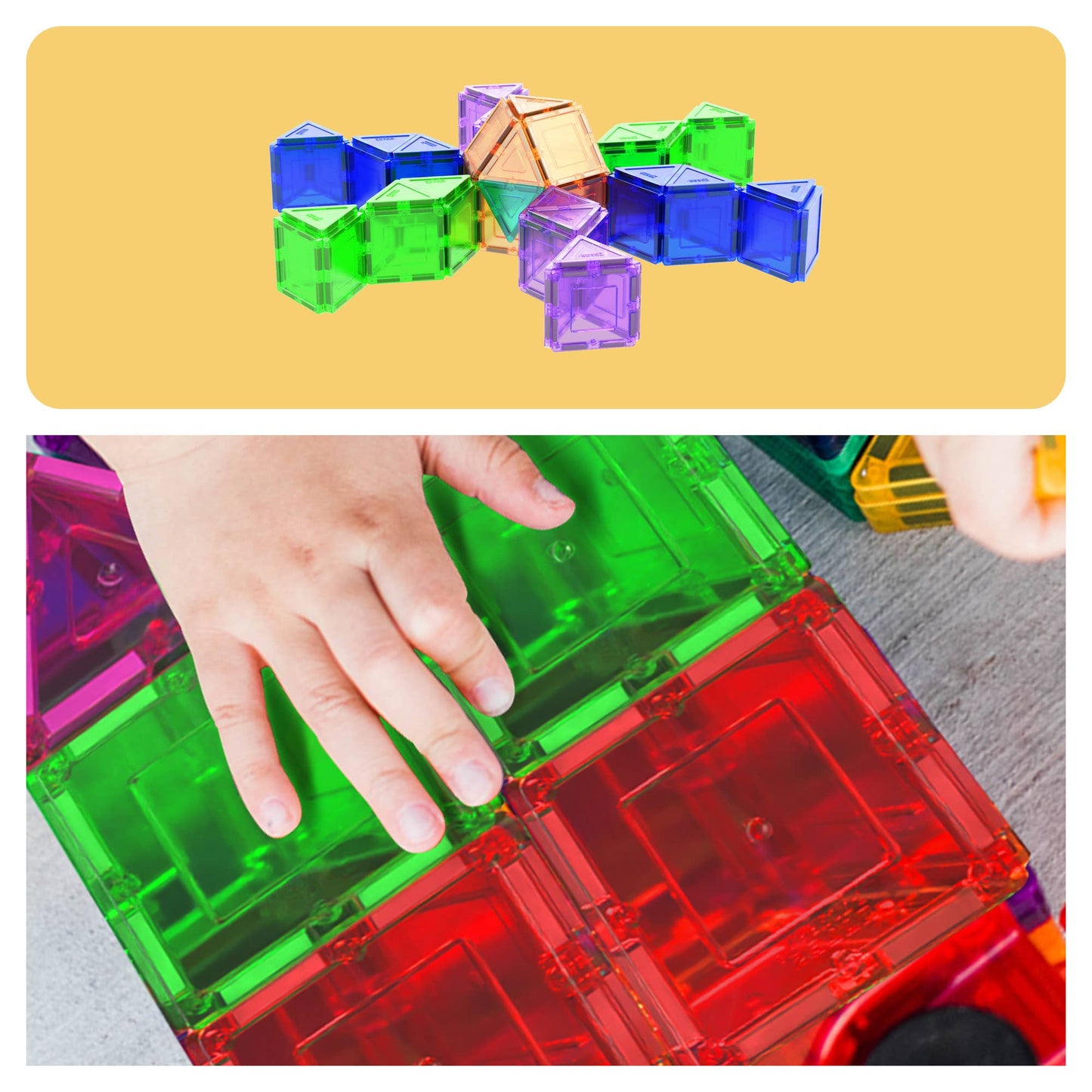 PicassoTiles 101pc Magnetic Tile Building Set