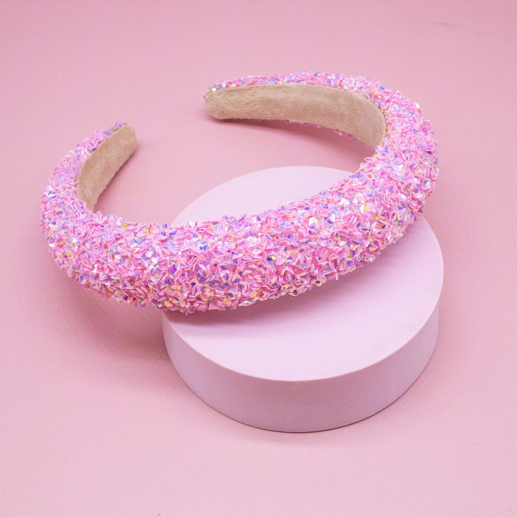 Frog Sac - Kids Padded Headband - Chunky Sequin Hair Band