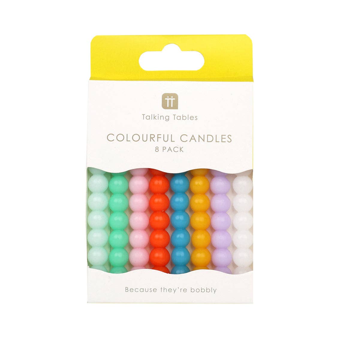 Talking Tables USA - Colorful Bobble Candles | 8 Pack | Birthday Candle |