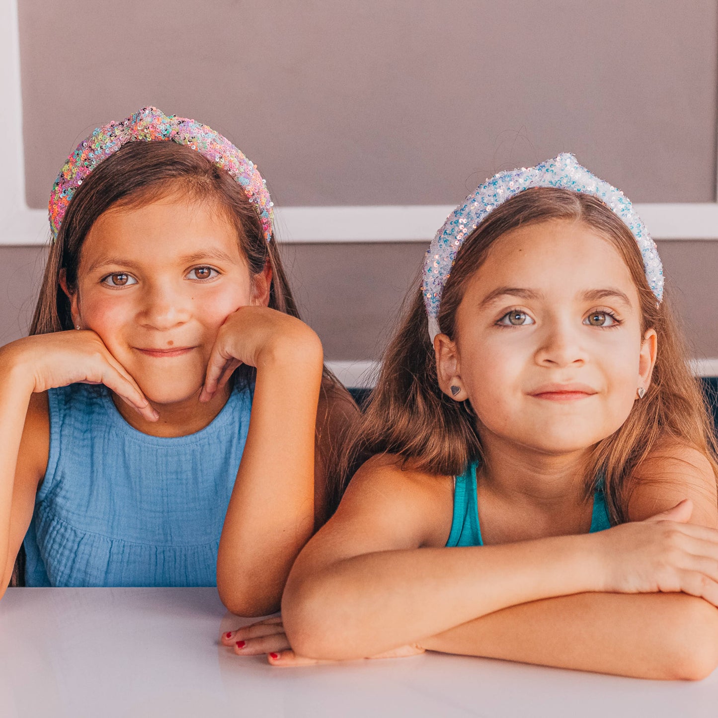 Frog Sac - Kids Knot Headband - Sequin Knotted Hair Band Accessories