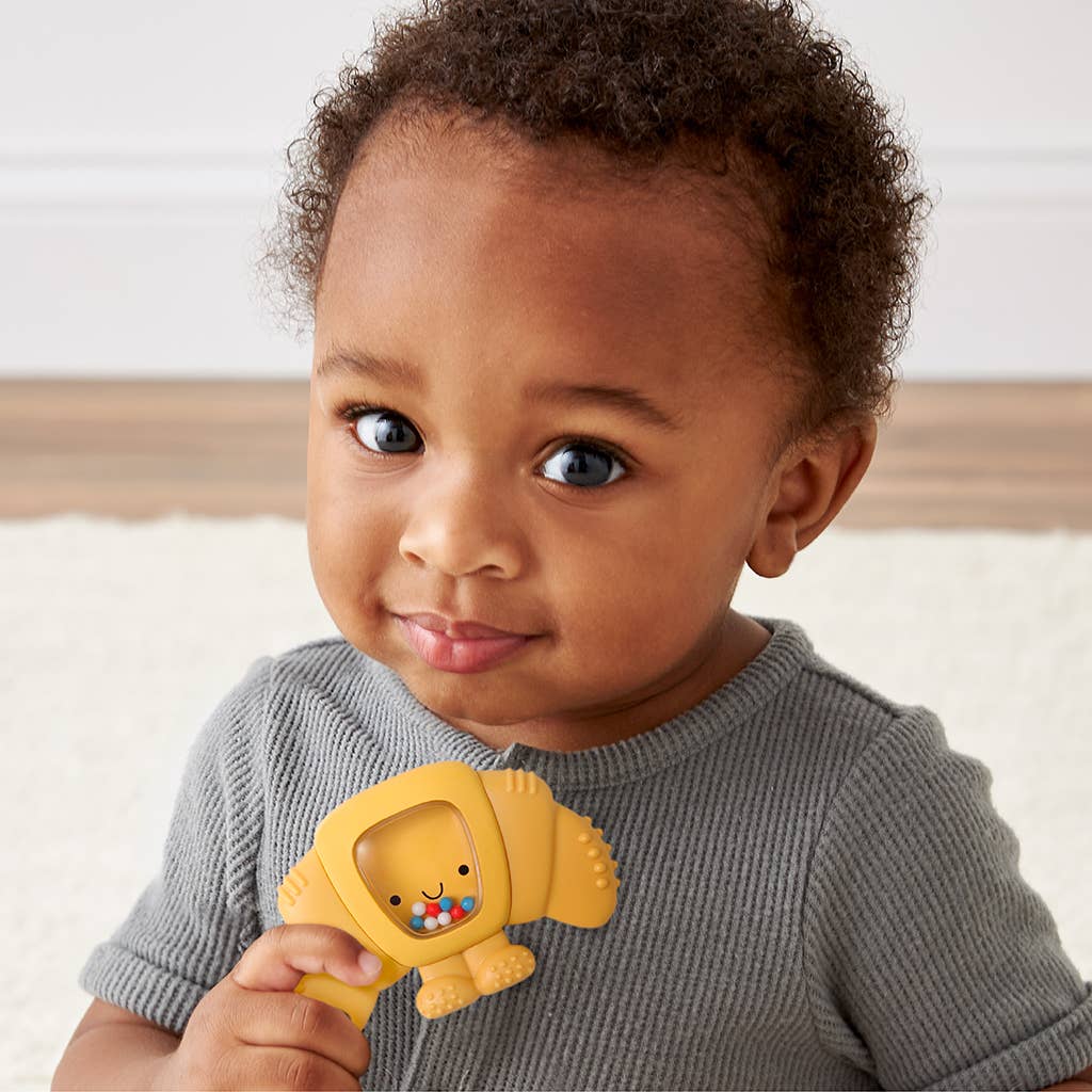 Itzy Ritzy - Sweetie Shake Plus™ - Teething + Rattle Toy: Croissant