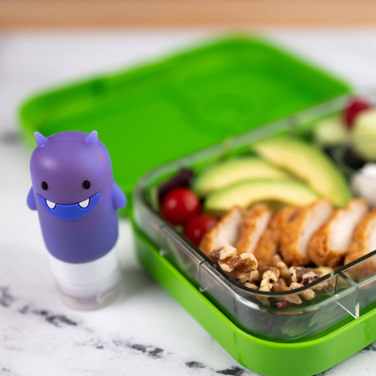 Yumbox - Funny Monster Silicone Squeeze Bottles for Mess‑Free Lunches