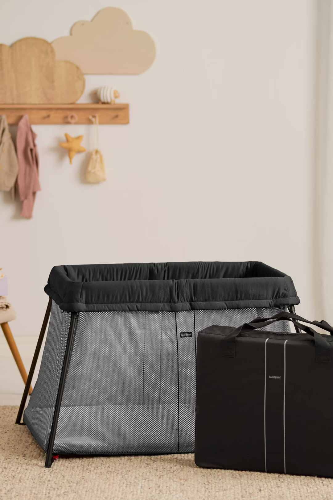 BabyBjörn Play Yard Light – Portable Travel Crib with Mattress & Carry Bag