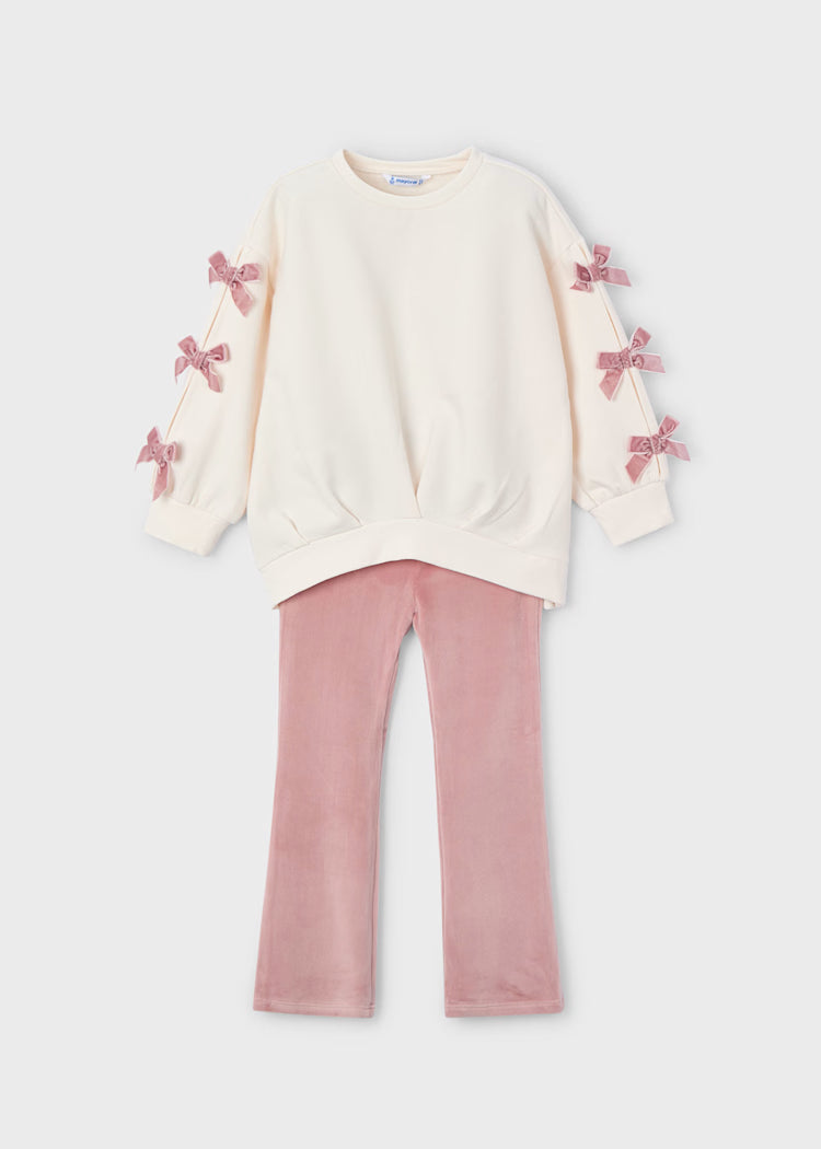 Mayoral - Bow Sweatshirt and Leggings Set