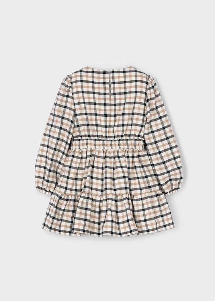 Mayoral Girl's Plaid Dress with Bow Details