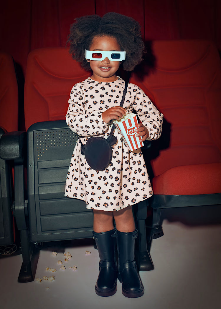 Mayoral - Sand Fleece Dress with Purse