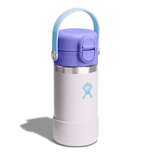 Hydro Flask Kids 12 oz Wide Mouth Water Bottle with Covered Cap and Boot