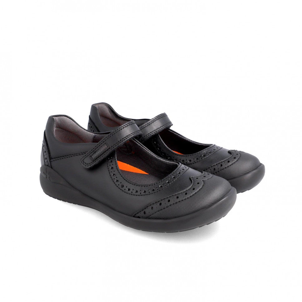 Biomecanics Girls Black Uniform Shoes - 191110