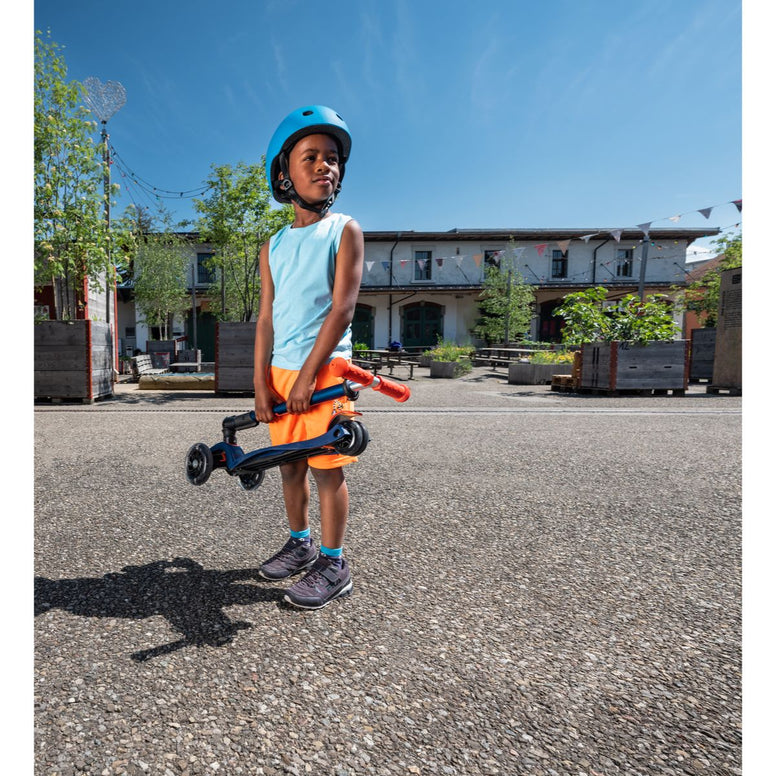 Micro Maxi Foldable LED Scooter Navy