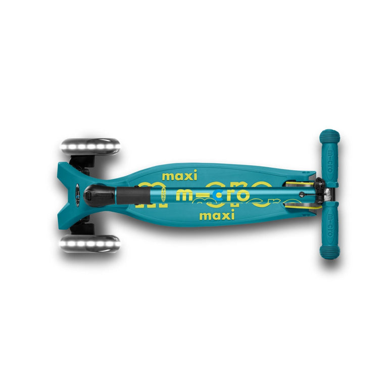 Micro Maxi Foldable LED Scooter Petrol Green