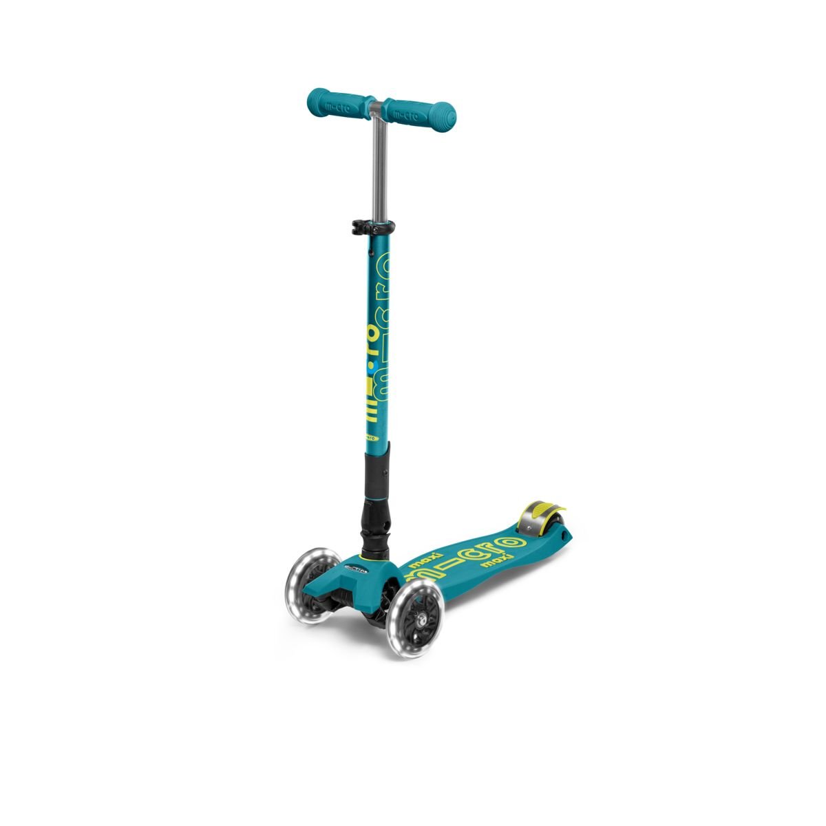 Micro Maxi Foldable LED Scooter Petrol Green