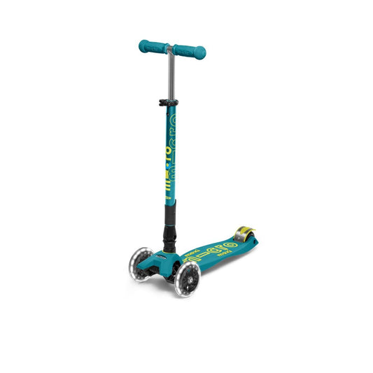 Micro Maxi Foldable LED Scooter Petrol Green