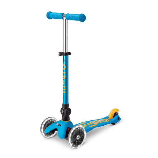 Micro Mini Deluxe Foldable LED Scooter - Ocean Blue