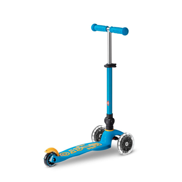 Micro Mini Deluxe Foldable LED Scooter - Ocean Blue