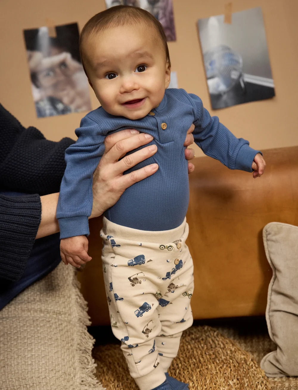 Minymo - Long Sleeve Ribbed Bodysuit - 3M