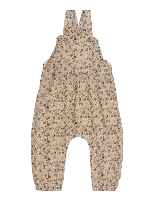 Minymo - Lined Floral Overalls - 3M