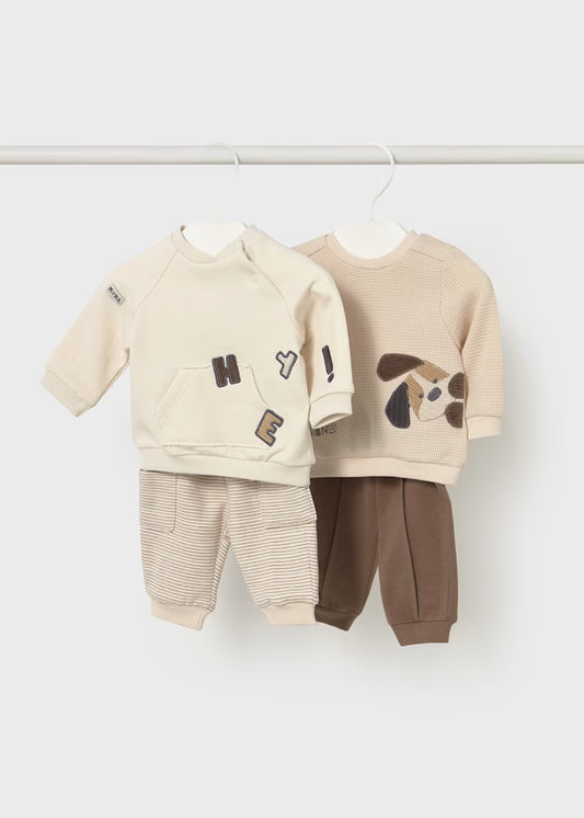 Mayoral Newborn 4-Piece Set Cocoa