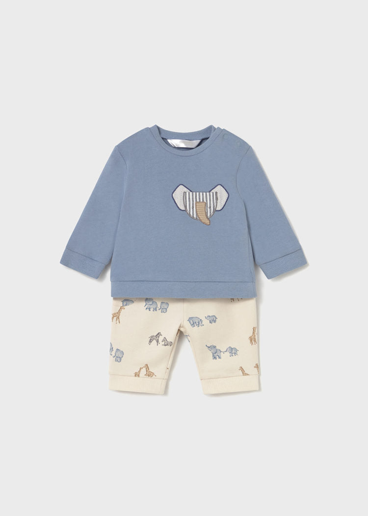 Mayoral Baby 4 piece Safari Animals Sweatshirt & Pants Set