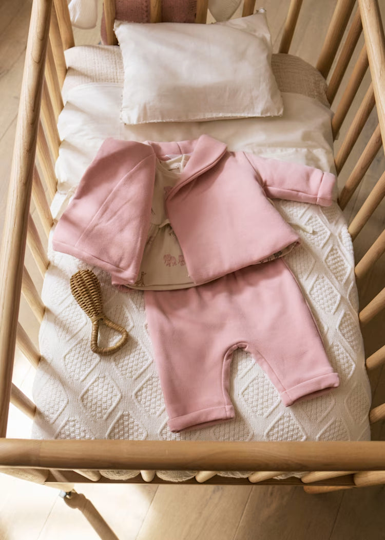 Mayoral Newborn Girl 3-Piece Knit Set Orchid