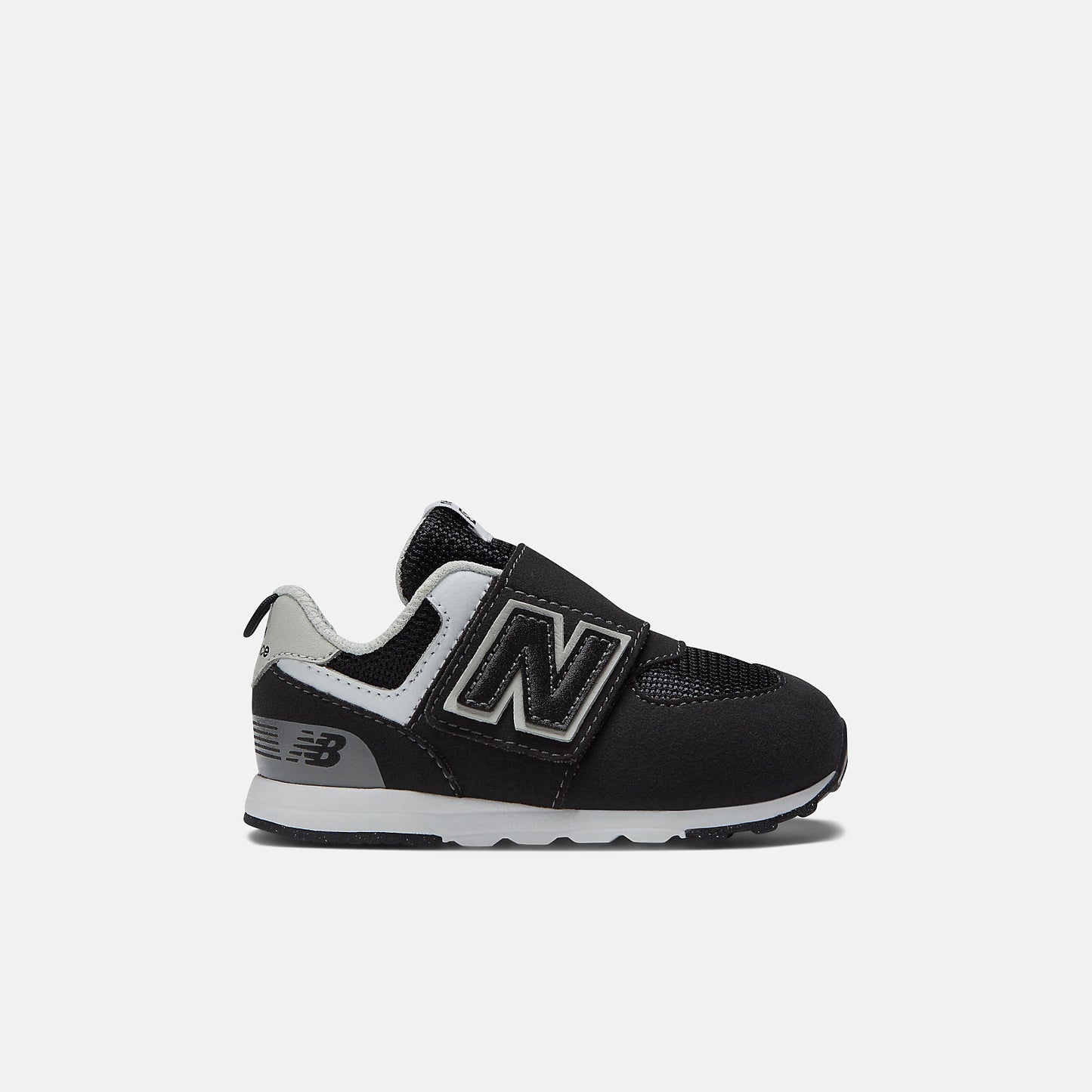 New Balance - 574 NEW - B Hook & Loop - Black Grey (Wide Width)