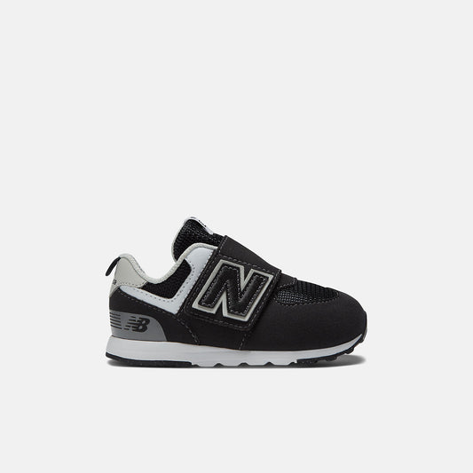 New Balance - 574 NEW - B Hook & Loop - Black Grey (Wide Width)