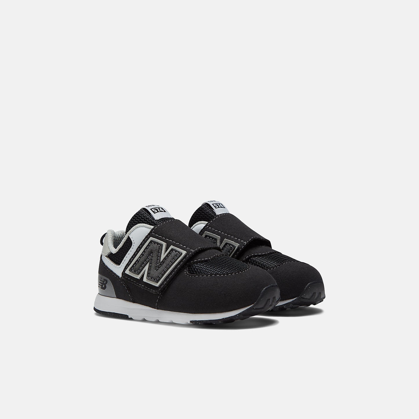 New Balance - 574 NEW - B Hook & Loop - Black Grey (Wide Width)