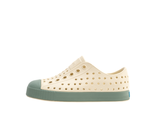 Native Shoes Jefferson Kids - Bone White / Relax Green