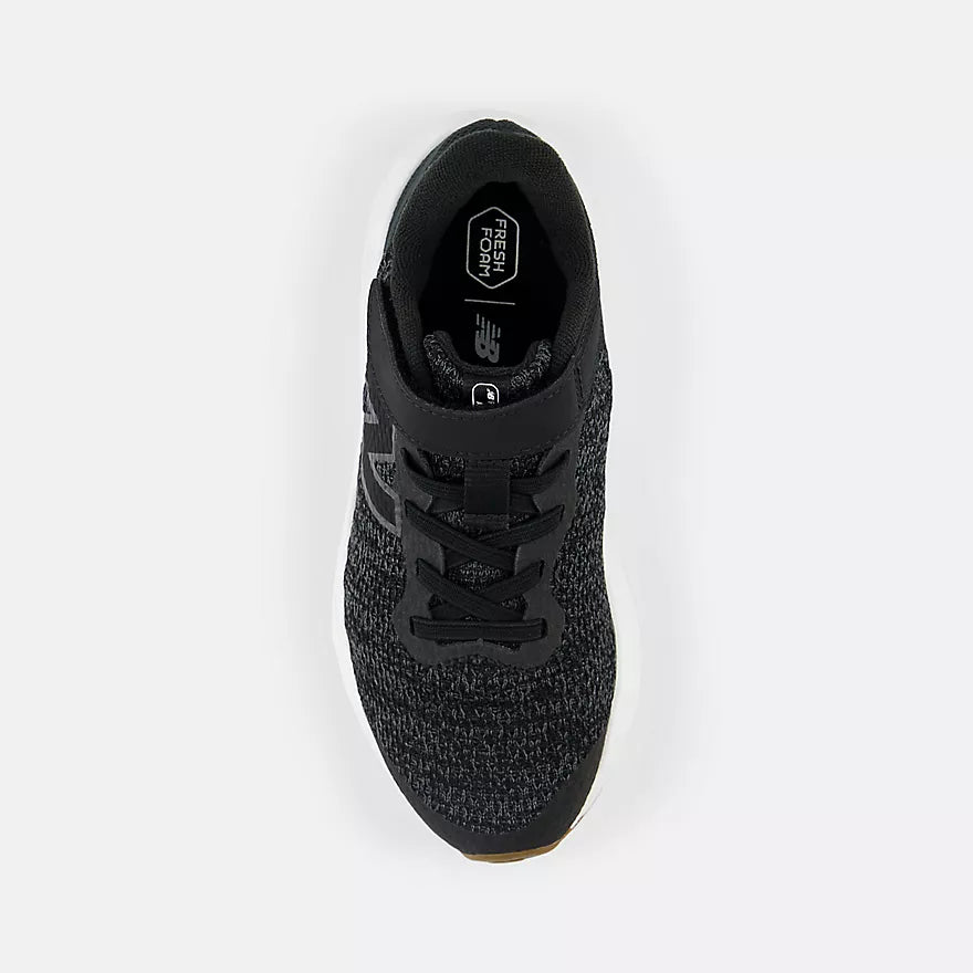 New Balance - Fresh Foam Arishi v4 Running Shoes - Bungee Lace with Top Strap - Little Kid - Black