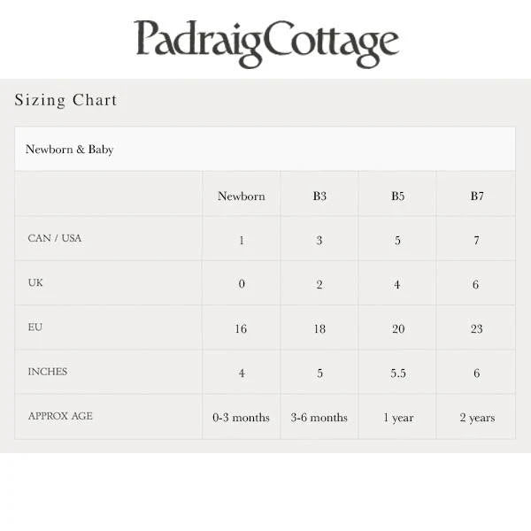 Padraig Cottage - Handmade Infant Slippers