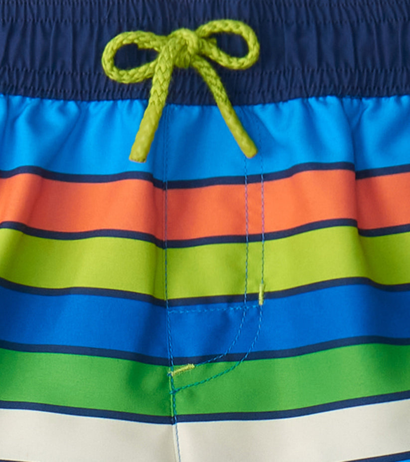 Hatley - Malibu Stripe Swim Trunks - Malibu Blue