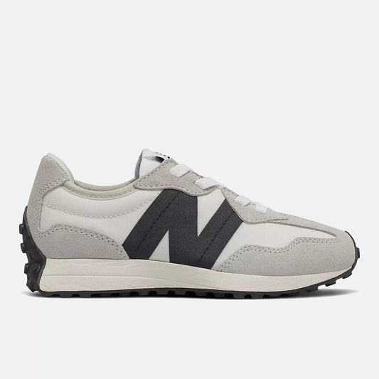 New Balance 327 Little Kids Bungee Lace Sneaker Silver Birch
